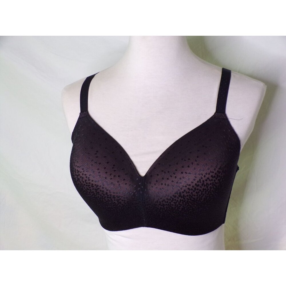 🆕WACOAL Back Appeal Wireless Seamless T-Shirt Bra 34DDD Black #856303 - Picture 5 of 8